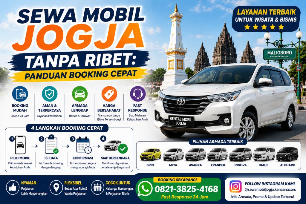 Sewa Mobil Jogja Tanpa Ribet dengan Booking Cepat, Armada Lengkap, dan Harga Terjangkau.